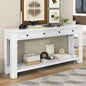 Console Table for Entryway, Hallway Or Sofa Table with Storage Drawers and Bottom Shelf