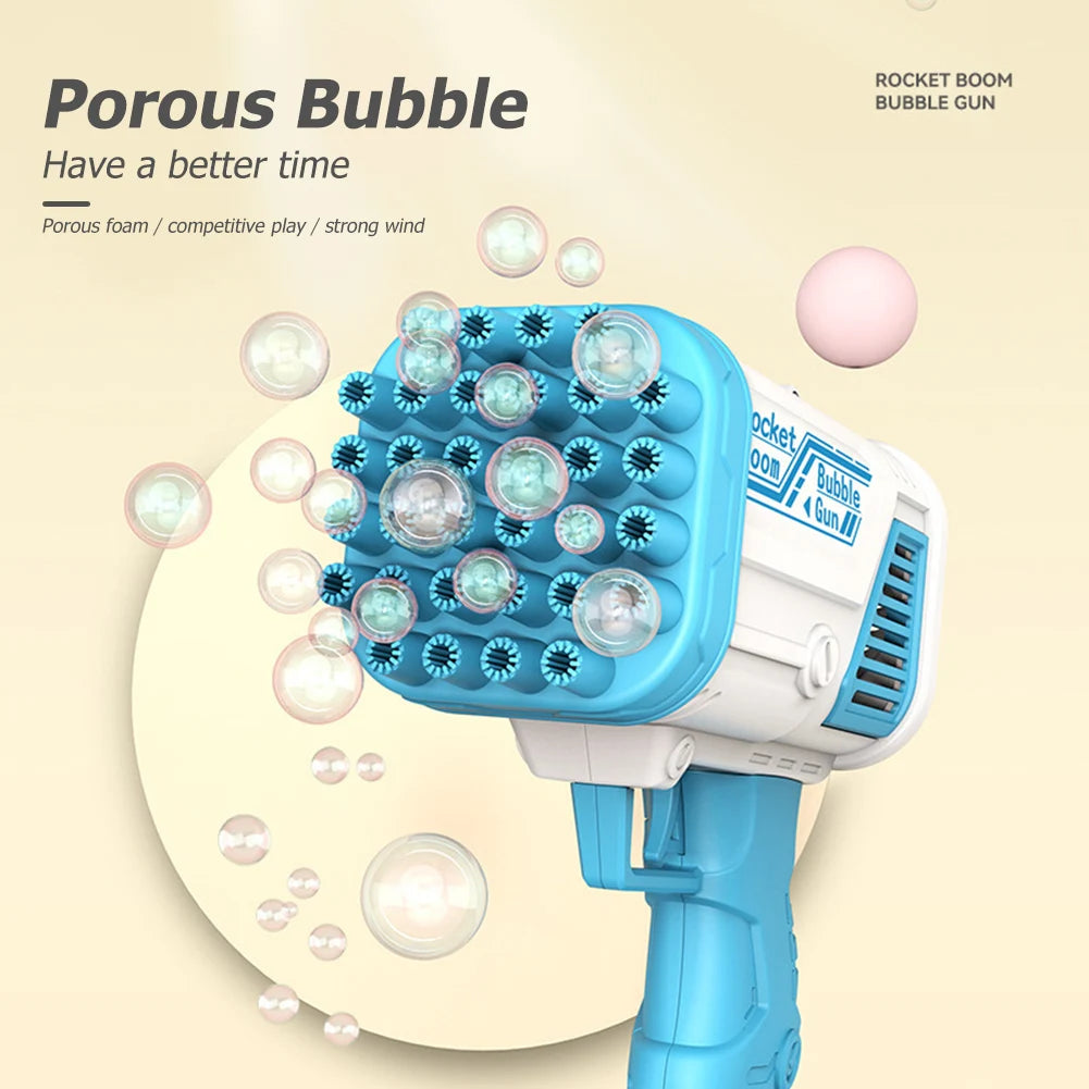 32 Hole Handheld Bubble Gun Kids Toy Bazooka Bubbles Machine Soap Blower Children's Outdoor Toy Kids Bathing Toys For Boys Girls