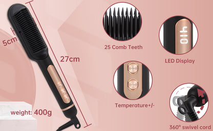 Negative Ionic Hair Straightener Brush