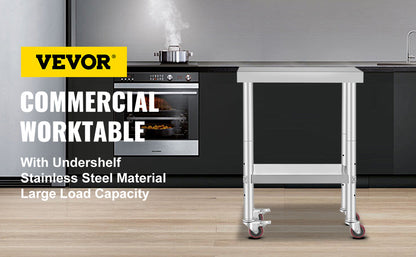 Stainless Steel Kitchen Work Space 2 Shelves, Moveable