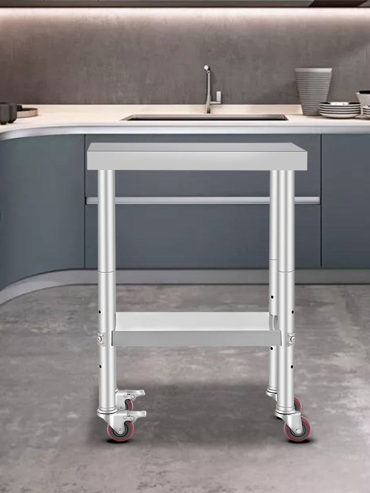 Stainless Steel Kitchen Work Space 2 Shelves, Moveable